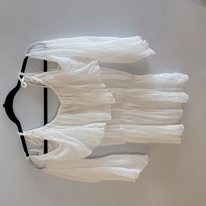 ASOS long sleeve cold shoulder top